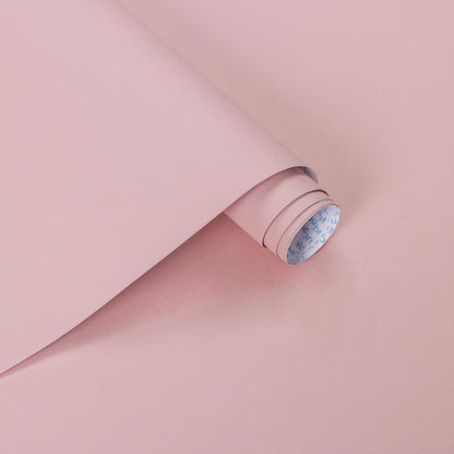 Pink Wallpaper Peel and Stick Pink Contact Paper 17.7''×118''Removable Self-Adhesive Wallpaper Matte Contact Paper for Cabinets and Drawers Girls Bedroom Vinyl Roll