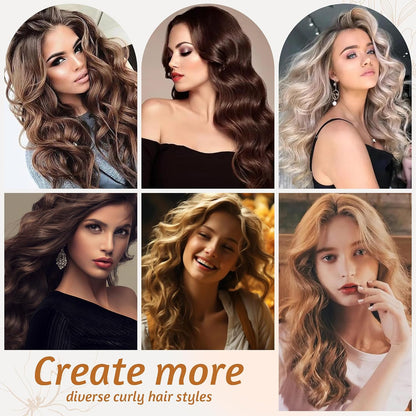 9pcs Ceramic Thermal Hair Rollers,Curlers for Long Medium Short Hair