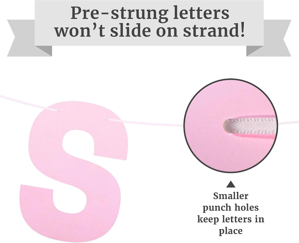 Pre-Strung It's Me Hi I'm The Bride It's Me Banner - Pearl Pink Banner