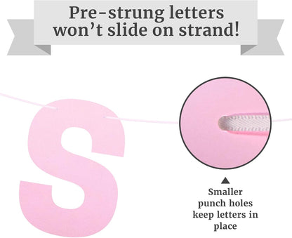 Pre-Strung It's Me Hi I'm The Bride It's Me Banner - Pearl Pink Banner