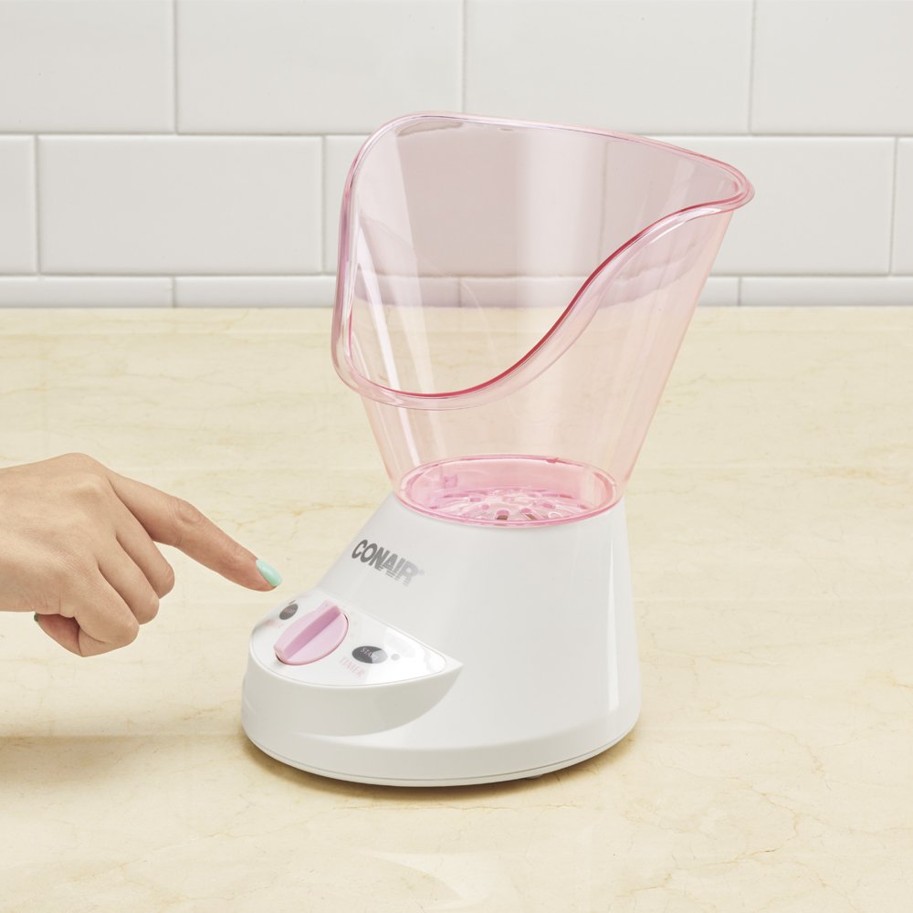 True Glow Moisturizing Mist Facial Sauna System; Pink / Cream