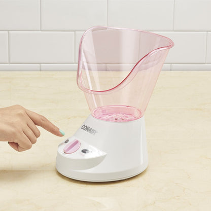 True Glow Moisturizing Mist Facial Sauna System; Pink / Cream