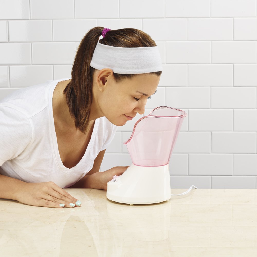 True Glow Moisturizing Mist Facial Sauna System; Pink / Cream