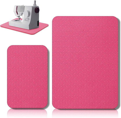 Sewing Machine Mat Pedal, 15" X 20" and 9" X 14", Red Pink
