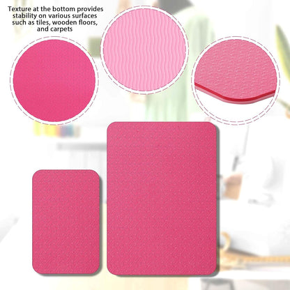 Sewing Machine Mat Pedal, 15" X 20" and 9" X 14", Red Pink