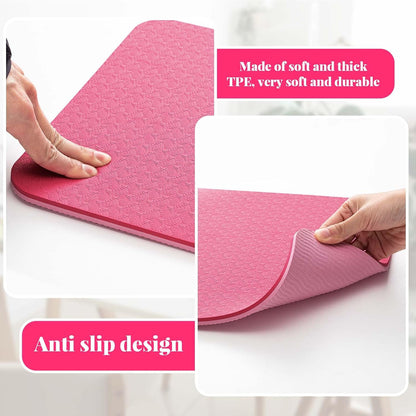 Sewing Machine Mat Pedal, 15" X 20" and 9" X 14", Red Pink