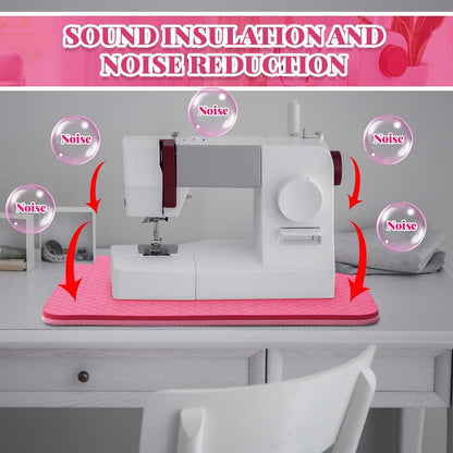 Sewing Machine Mat Pedal, 15" X 20" and 9" X 14", Red Pink