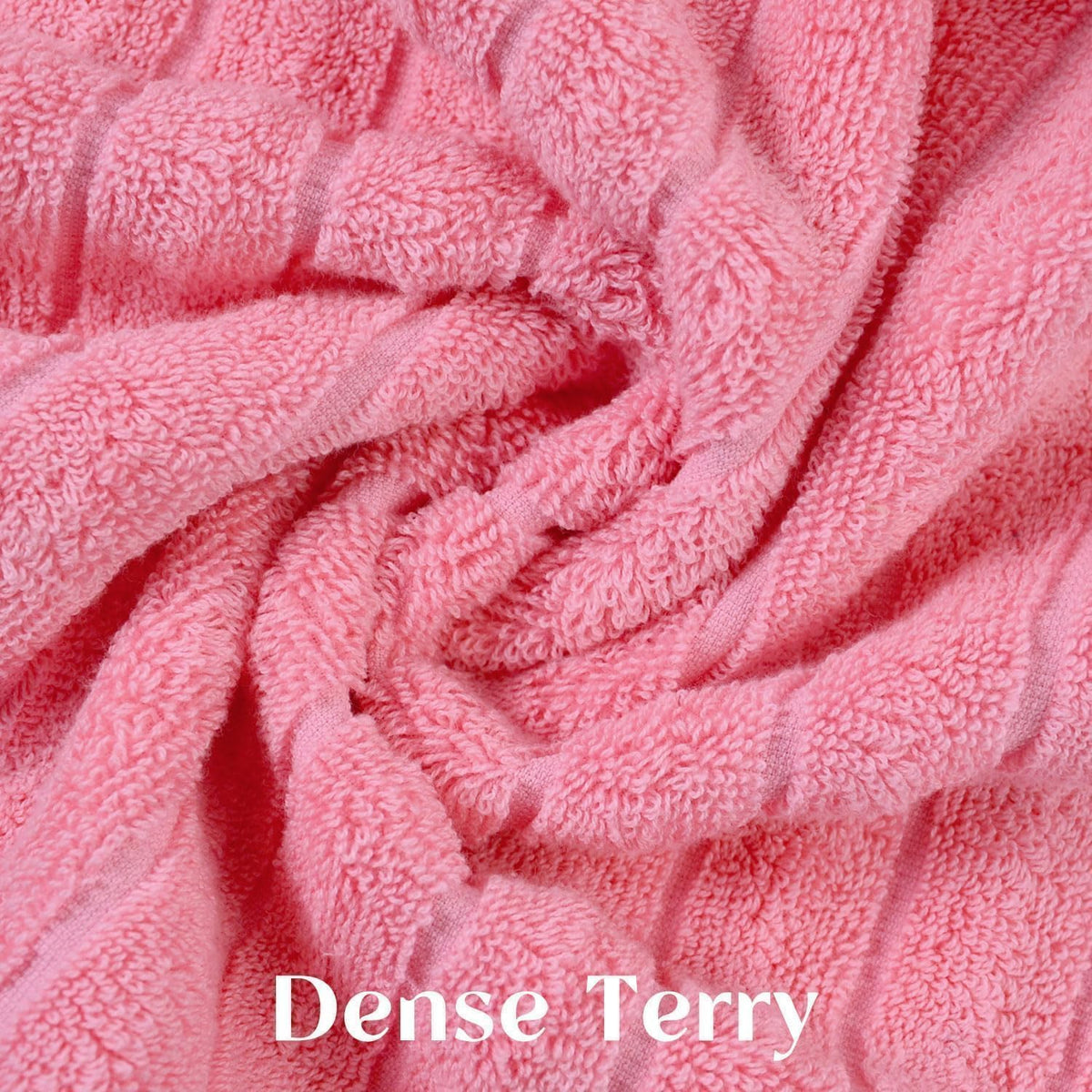 2-Pack Hand Towels for Bathroom (Pink) Ribbed