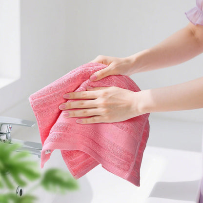 2-Pack Hand Towels for Bathroom (Pink) Ribbed
