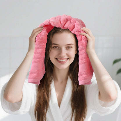 2-Pack Hand Towels for Bathroom (Pink) Ribbed