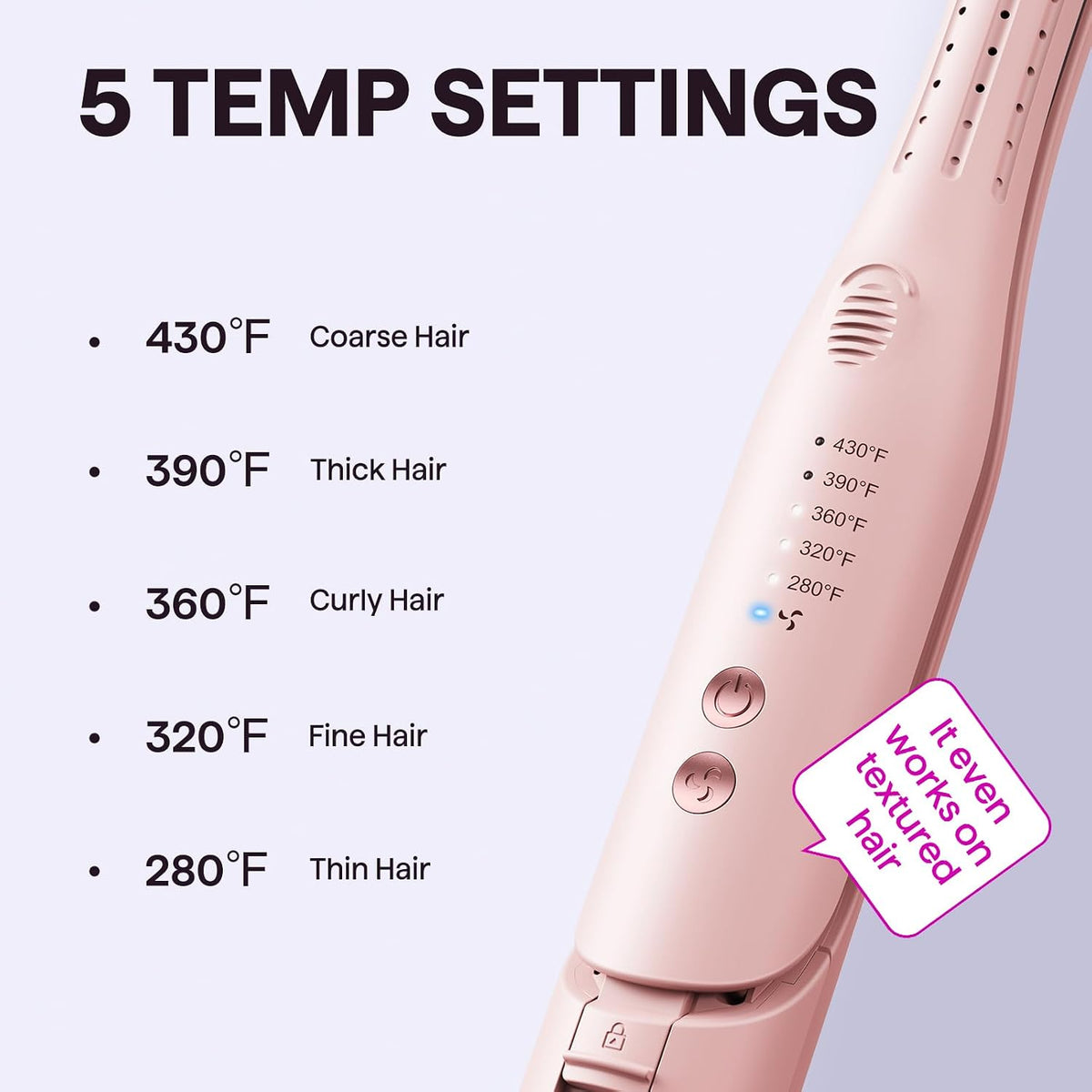 Wavytalk Cool Curl Pencil 0.65" Airflow Curling Iron for Short Hair & Pixie