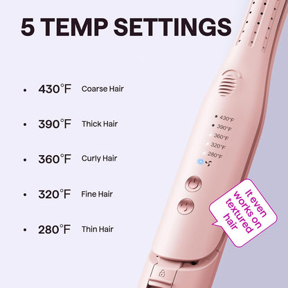 Wavytalk Cool Curl Pencil 0.65" Airflow Curling Iron for Short Hair & Pixie
