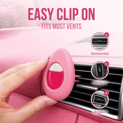 Pink Car Air Freshener Vent Clip 6 Ct, Honey Peach Scent