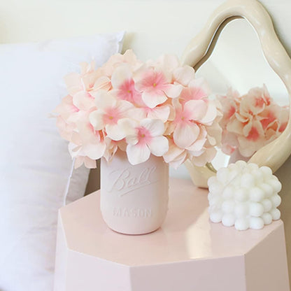 Hydrangea Mood Lamp, Cozy Aesthetic Flower Night Light for Bedroom & Desk, Calming Cordless LED Table Lamp, Battery Operated Floral Decor, Gift for Her, Pink