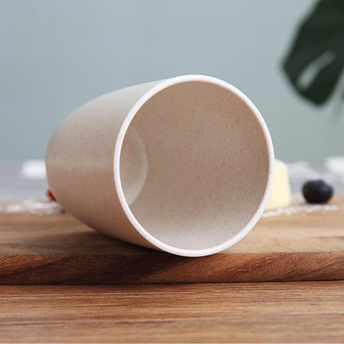 4Pcs Wheat Straw Cups, Unbreakable Drinking Cup, Reusable Cups