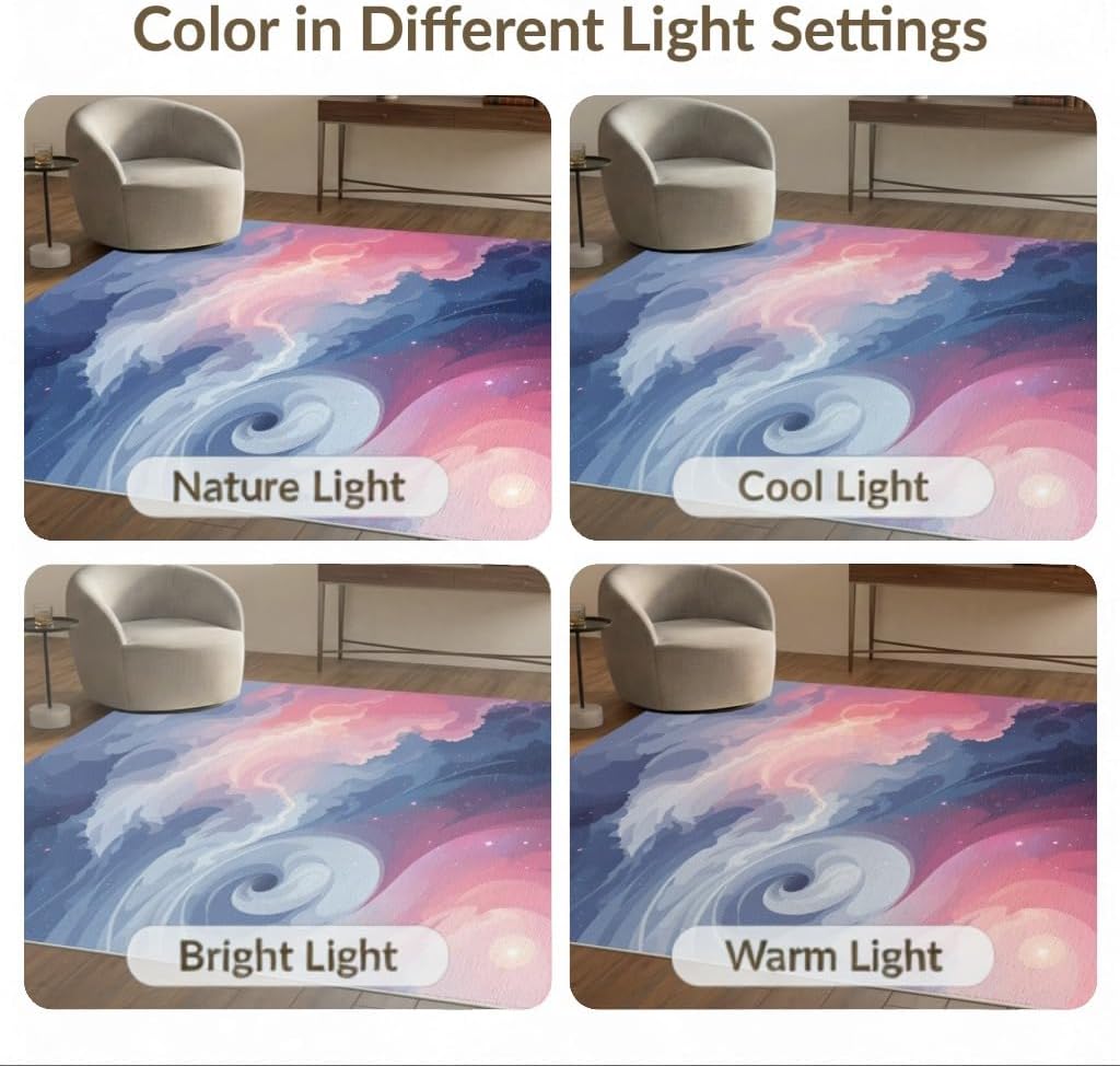 5'x7' Washable Flatwoven Rug, Pink Abstract Abstract Stain Resistant Area Rug Non-Slip Low Profile Floor Covering for Guest Room, Lounge, Apartment | Ref:2184007