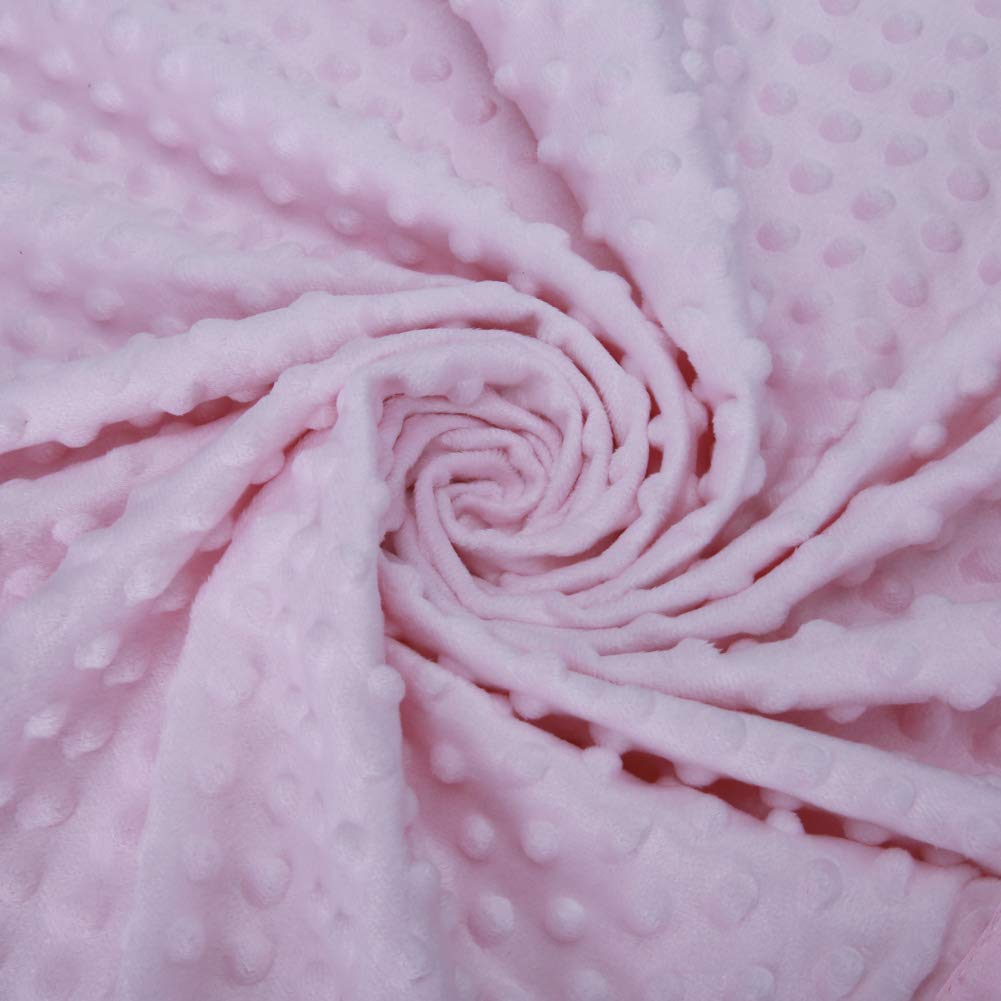 Baby Soft Minky Dot Blanket with Silky Satin Backing Baby Gifts for Girls（Pink, 30’’ x 40’’）