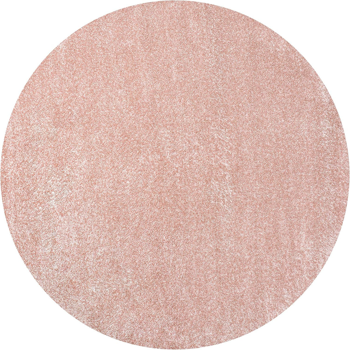 Solid Low-Pile Round Rug 4 Ft Pink, Coastal Indoor Rug