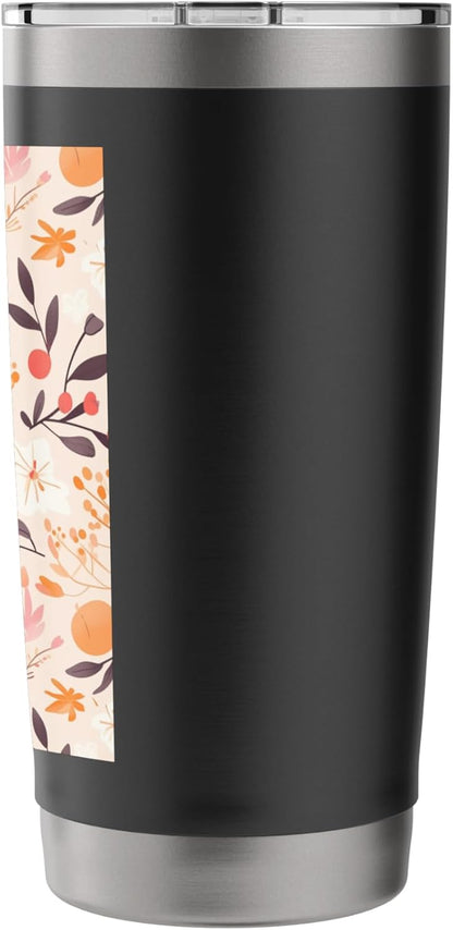 Cute Pattern Art Peach Stainless Steel Insulated Tumbler