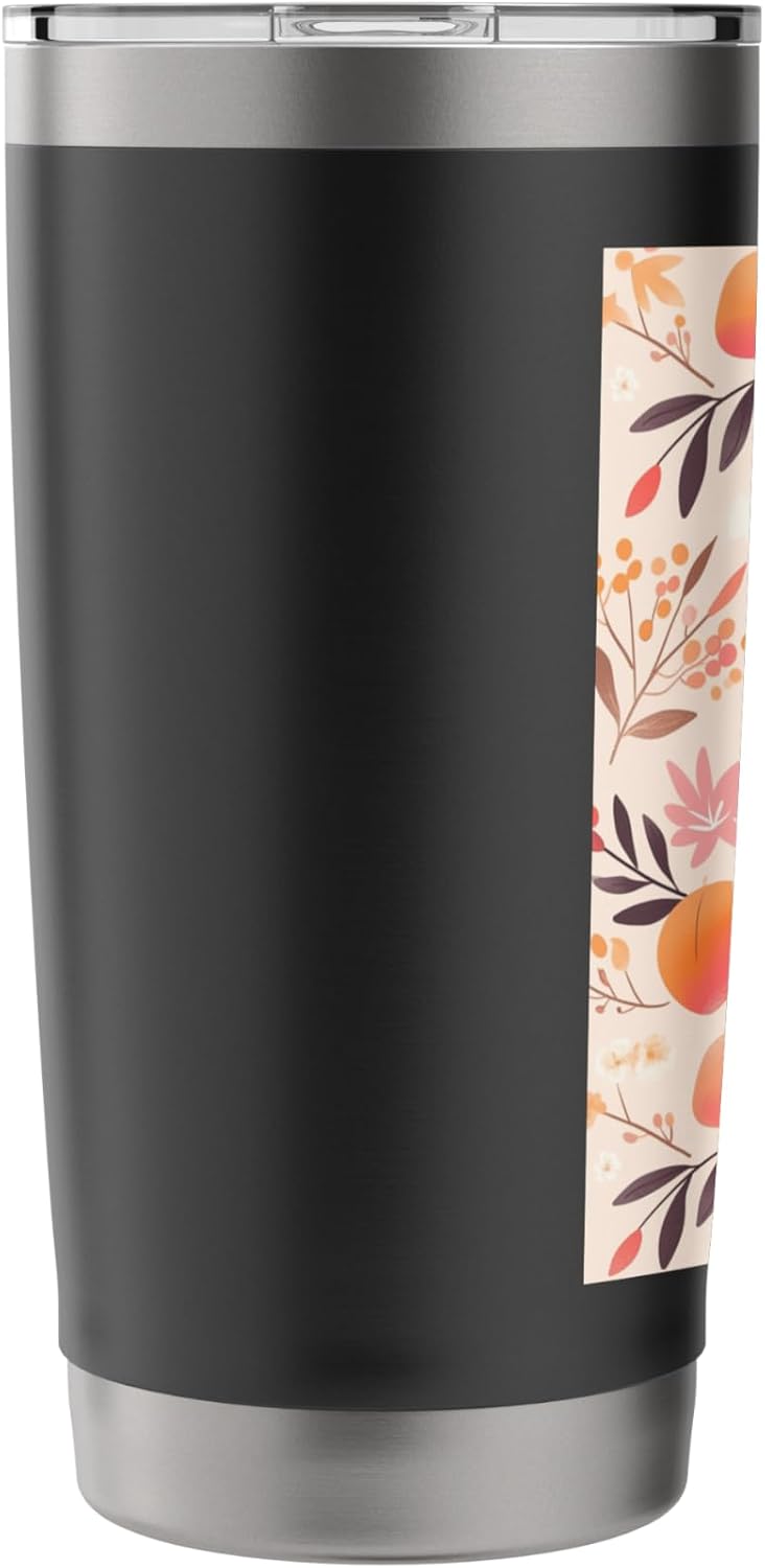 Cute Pattern Art Peach Stainless Steel Insulated Tumbler