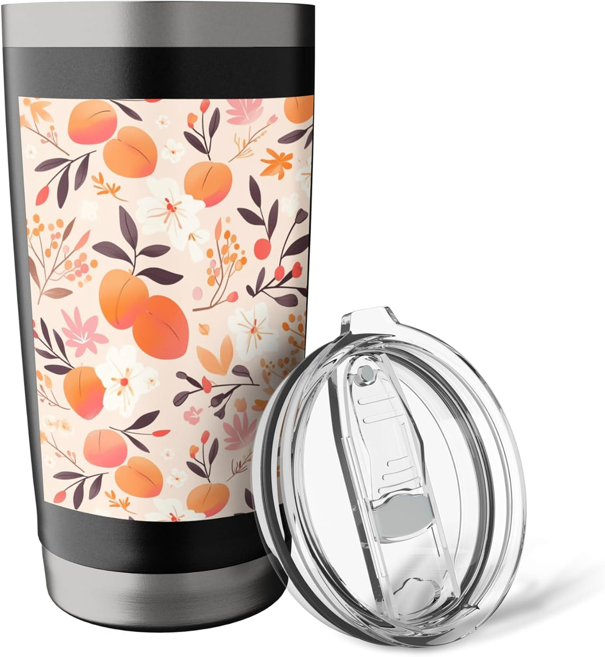 Cute Pattern Art Peach Stainless Steel Insulated Tumbler