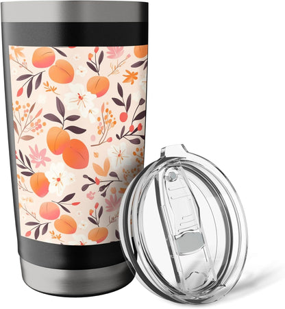 Cute Pattern Art Peach Stainless Steel Insulated Tumbler