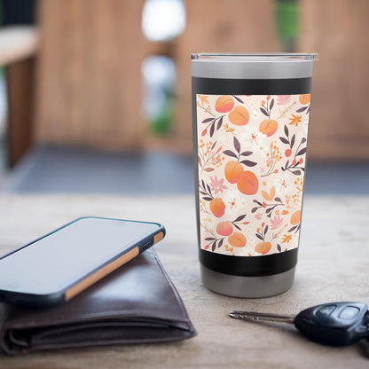 Cute Pattern Art Peach Stainless Steel Insulated Tumbler