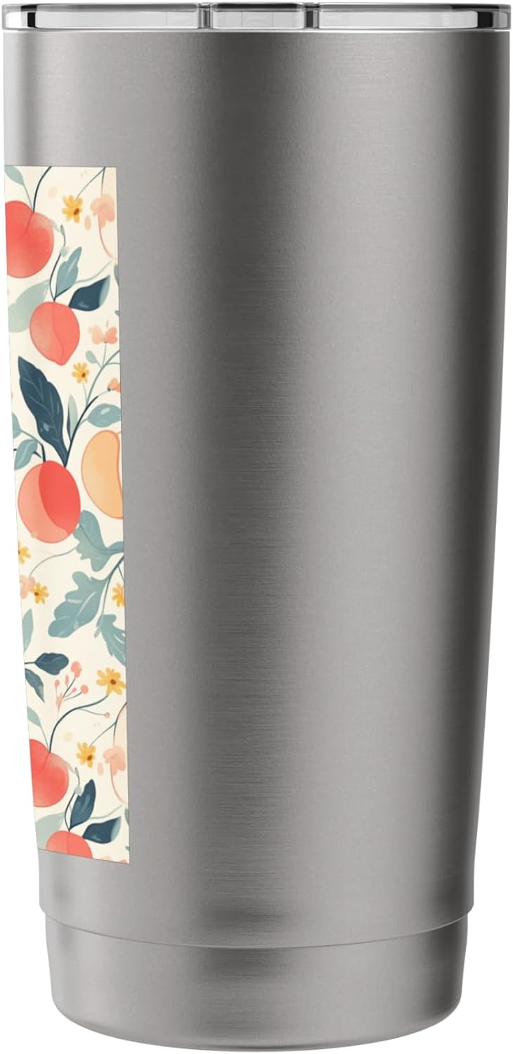 Pattern Art Peach Fruit Vintage Stainless Steel Insulated Tumbler