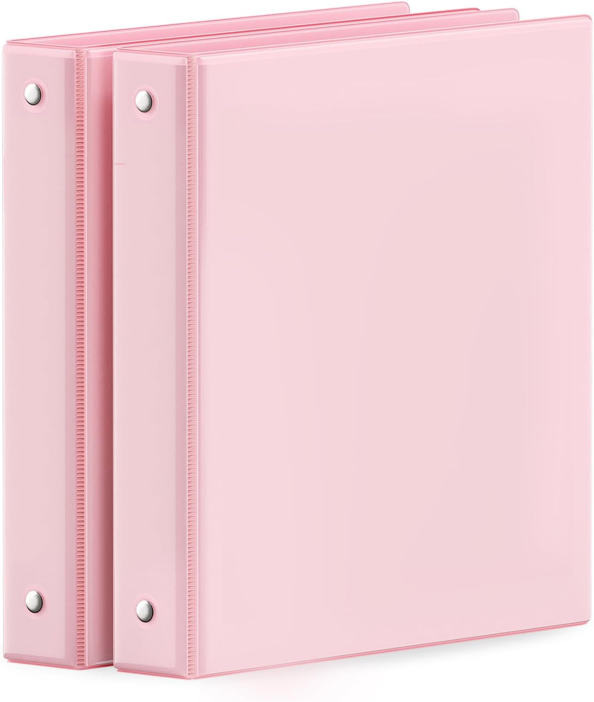 3 Ring Binder 1 Inch 2 Pack, Clear View Binder Three Ring PVC-Free (Fit 8.5x11 Inches) for School or Office Supplies, Pink