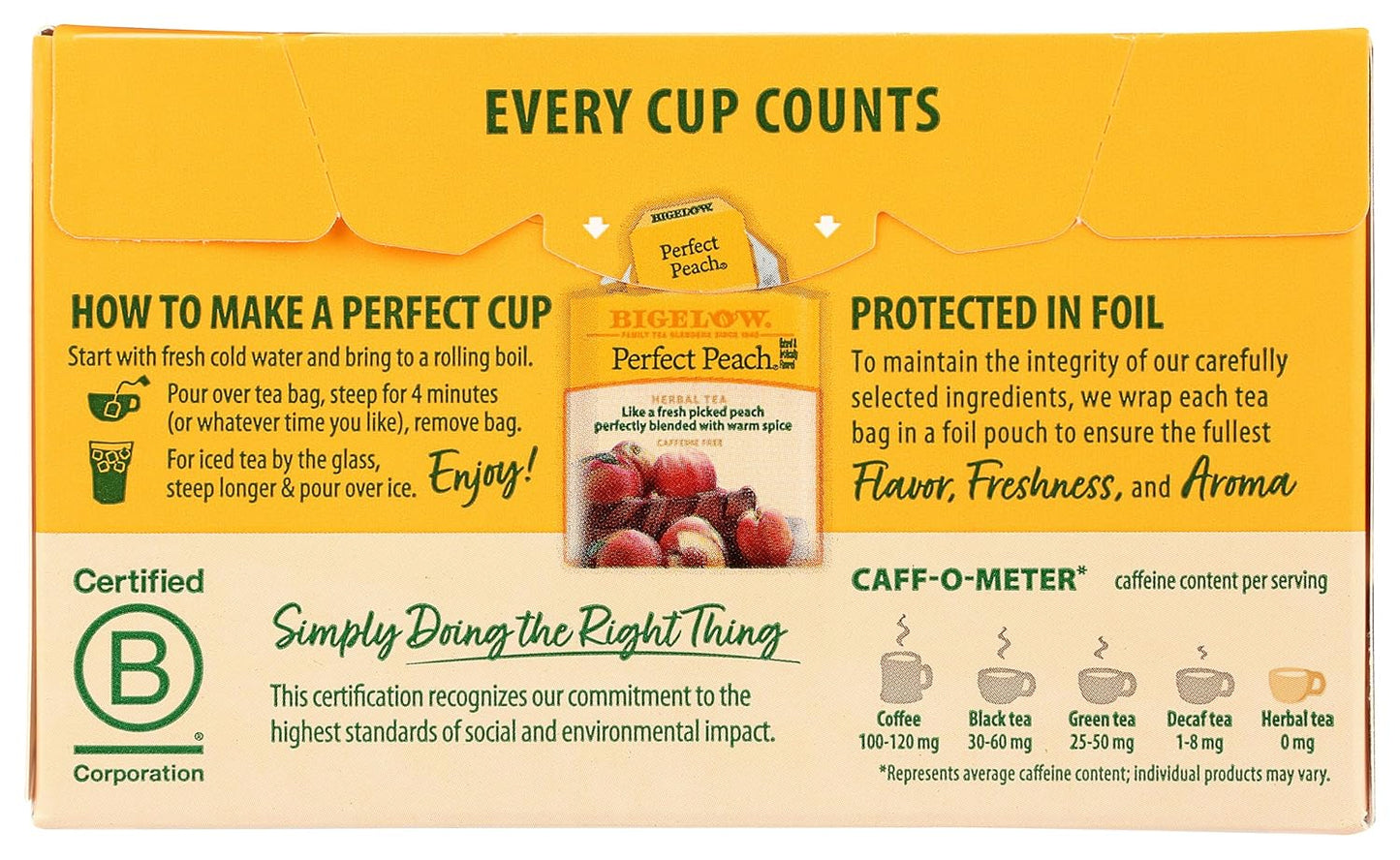 Perfect Peach Tea Bags, 20 ct