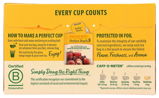 Perfect Peach Tea Bags, 20 ct