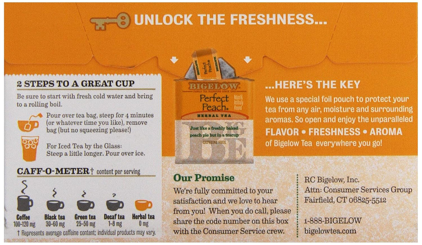 Perfect Peach Tea Bags, 20 ct