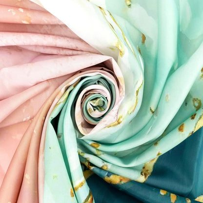 Pink Marble Shower Curtain for Bathroom,Turquoise Marble Luxury Shower Curtain with Hooks,Modern White and Gold Abstract Bathroom Shower Curtain Set Bathroom Decor,72L X 60W inches