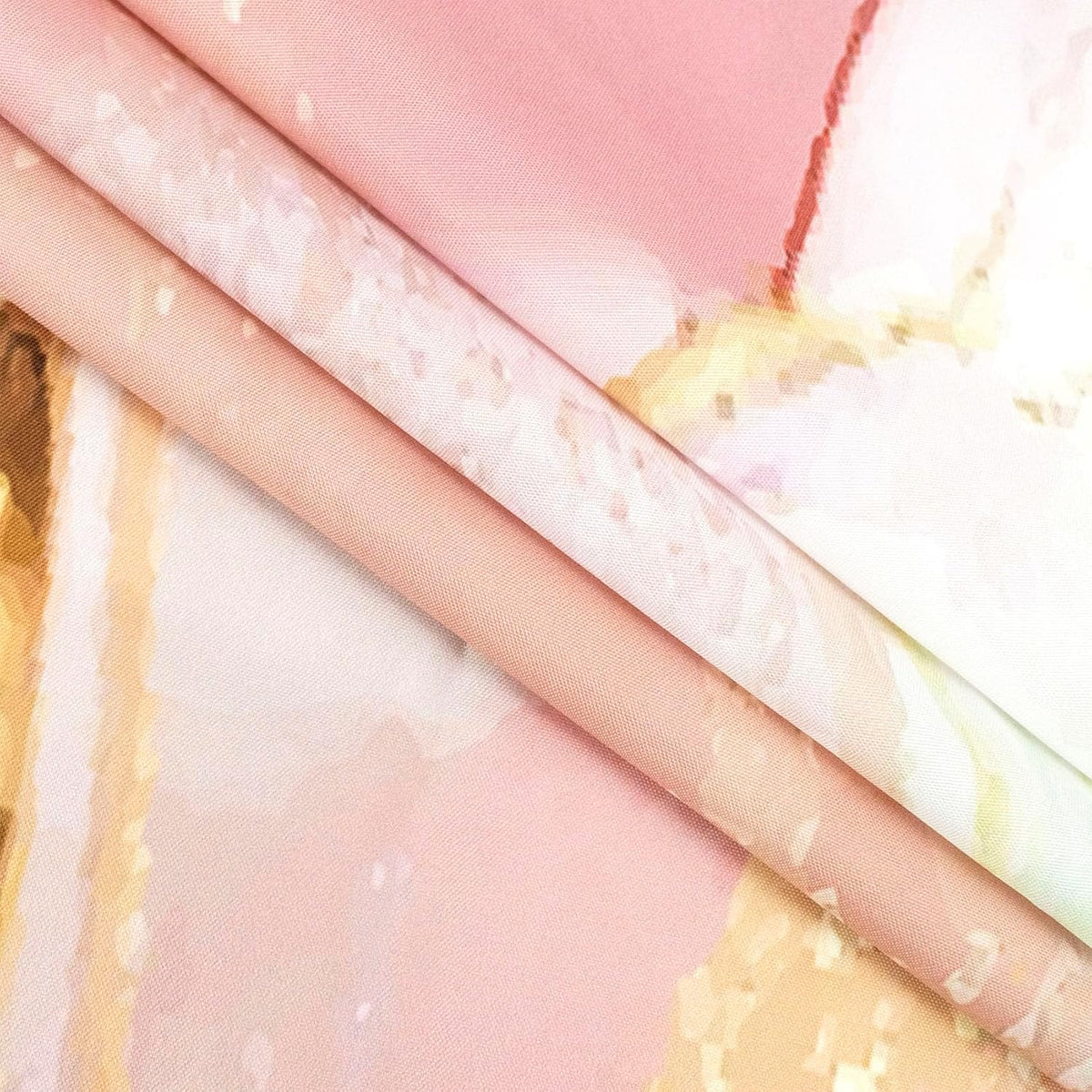Pink Marble Shower Curtain for Bathroom,Turquoise Marble Luxury Shower Curtain with Hooks,Modern White and Gold Abstract Bathroom Shower Curtain Set Bathroom Decor,72L X 60W inches