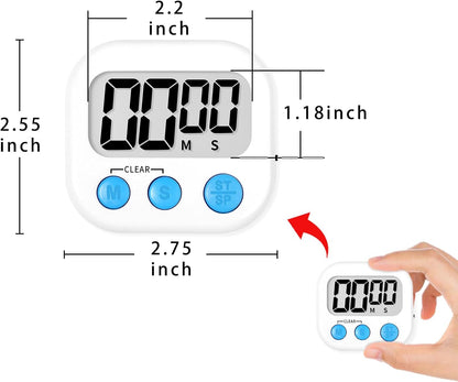 Digital Kitchen Timers, Classroom Timers for Kids Teachers, 6 Color