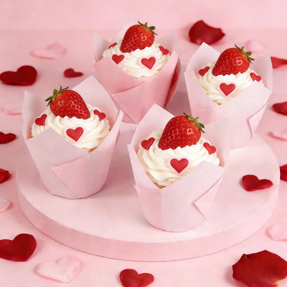 250Pcs Tulip Cupcake Liners,Parchment Paper Cupcake Liner in Standard Size