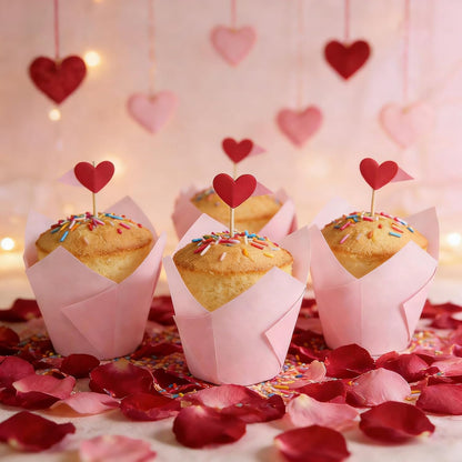 250Pcs Tulip Cupcake Liners,Parchment Paper Cupcake Liner in Standard Size
