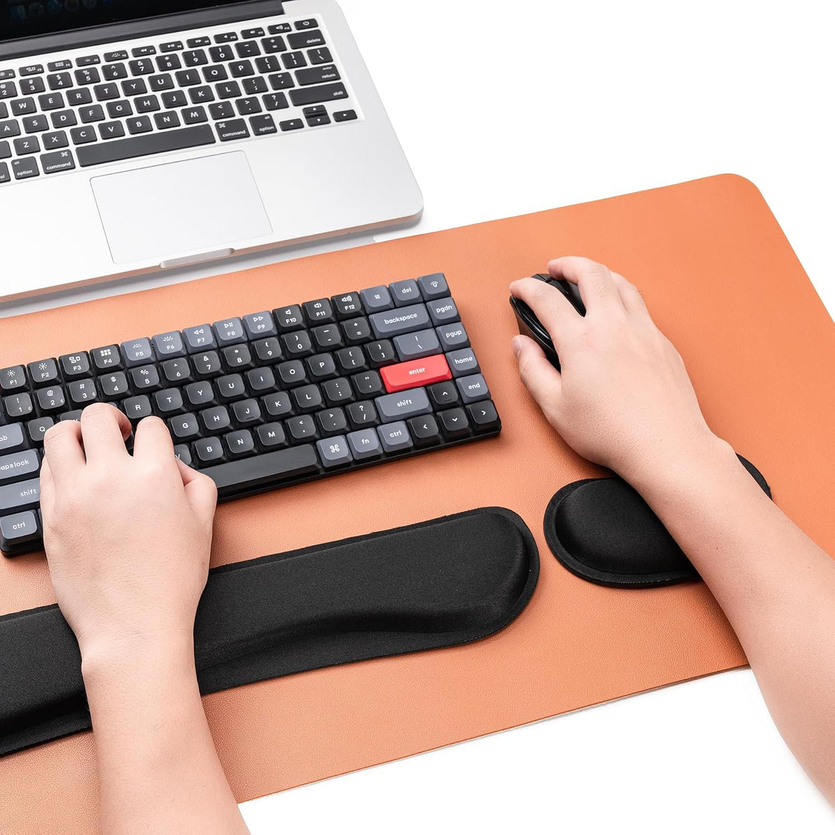 Keyboard Wrist Rest,Ergonomic Wrist Support for Keyboard,Pink Marble