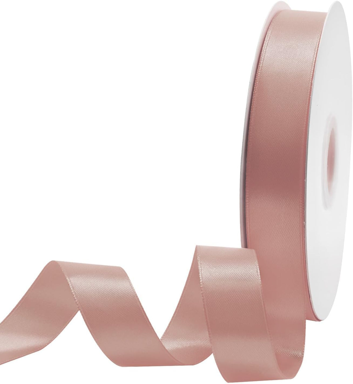 1 inch Wide 100 Yards Double Face Peach Pink Satin Ribbon Fabric Ribbon for Gift Wrapping Weddings Decoration Bouquet Balloons Arts Craft Sewing Hair Bow Invitation
