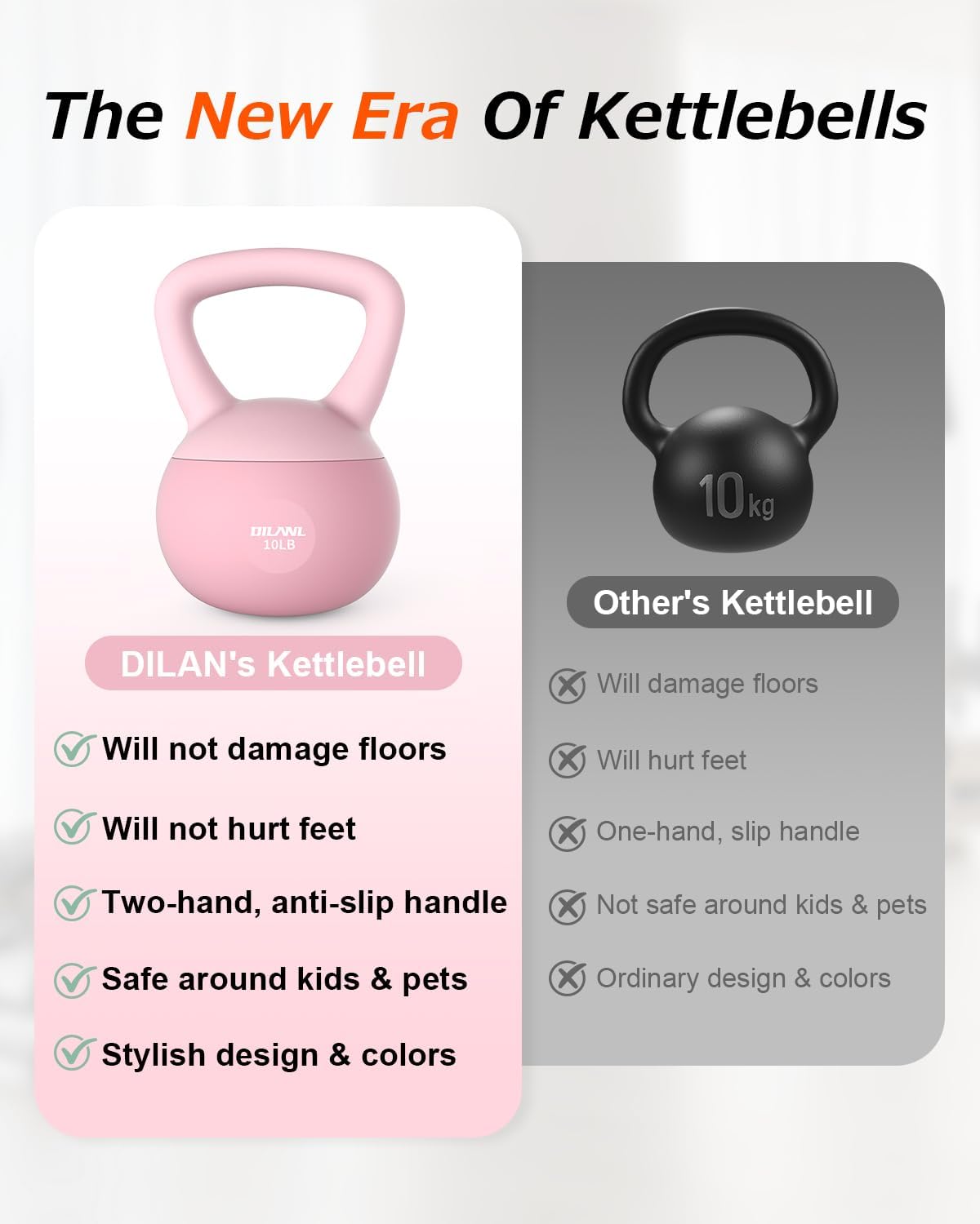 Soft Kettlebell, Safe Strength Training Kettle bell,Cushioned Impact Weight