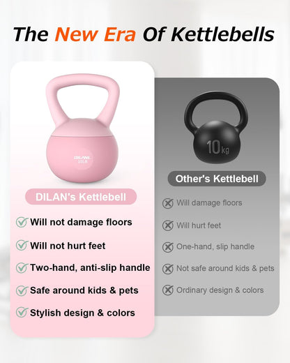 Soft Kettlebell, Safe Strength Training Kettle bell,Cushioned Impact Weight