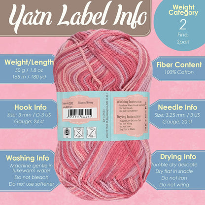 JubileeYarn Cotton Select Yarn - Peach - 8 Skeins