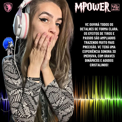 SADES MPOWER Stereo Gaming Headset for PS4, PC, Mobile, Noise Cancelling Over Ear Headphones with Retractable and Flexible Mic & Soft Memory Earmuffs for Laptop Nintendo Switch Games-Angel Edition