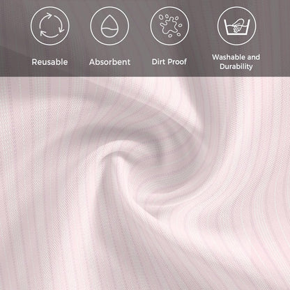 Blush Pink Line Striped Cloth Napkins Set of 4, Holiday Napkins for Baby Shower, Farmhouse Pink Stripes Washable Reusable Dinner Napkin for Cocktail Wedding Party, 20 x 20 Inch