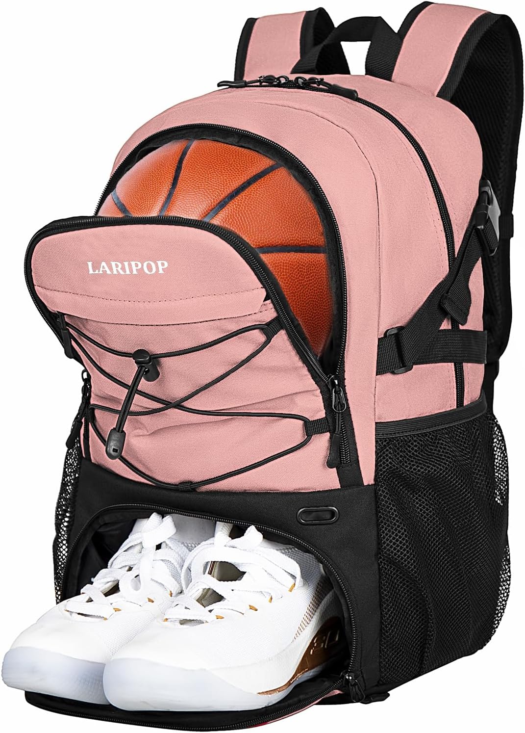 Basketball Backpack with Ball Compartment - Ventilated Shoe Pocket Fits US Size 15, Water Resistant 30L Sports Bag for Men Women Teen Athletes Practice Travel
