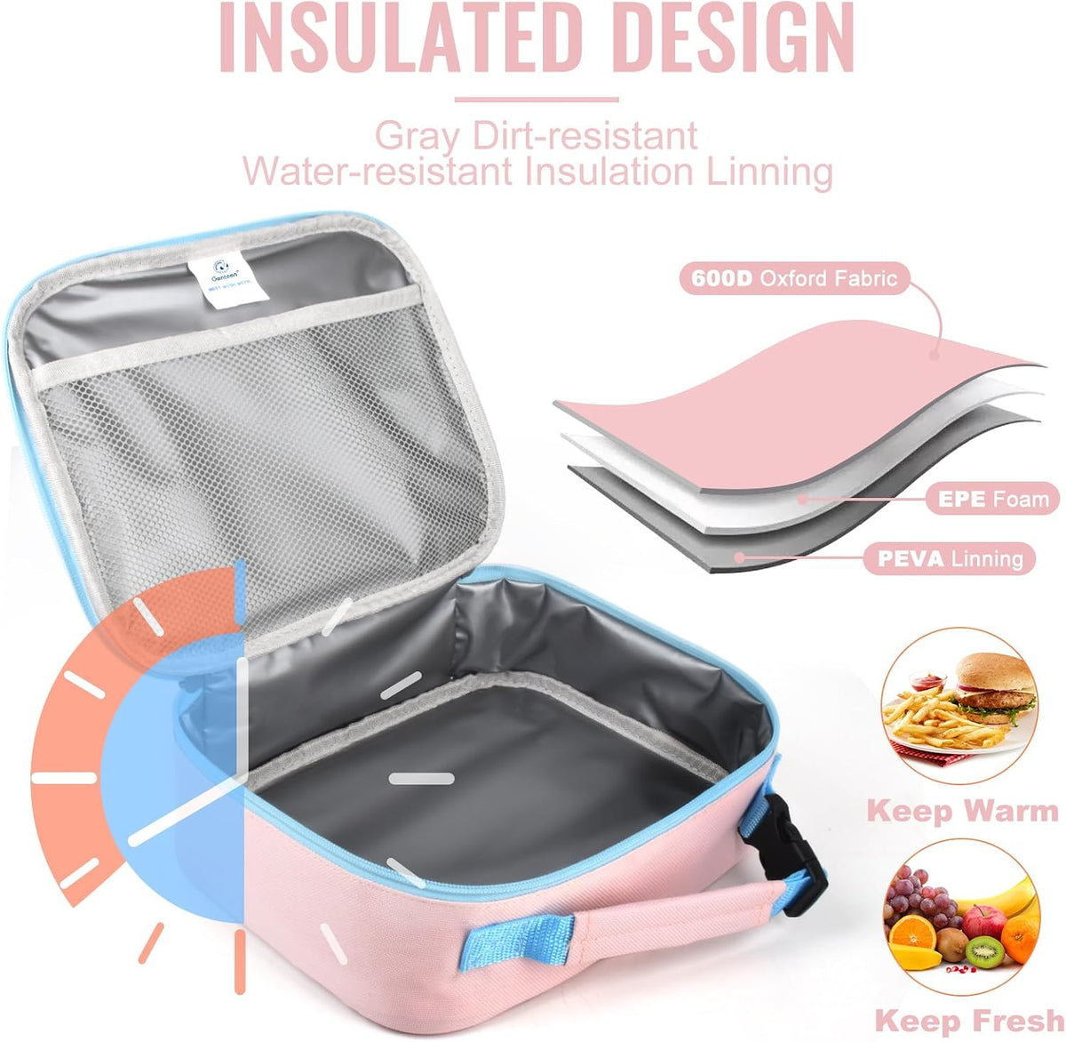 Kids Insulated Lunch Box for Boys Girls,Back to School,Office