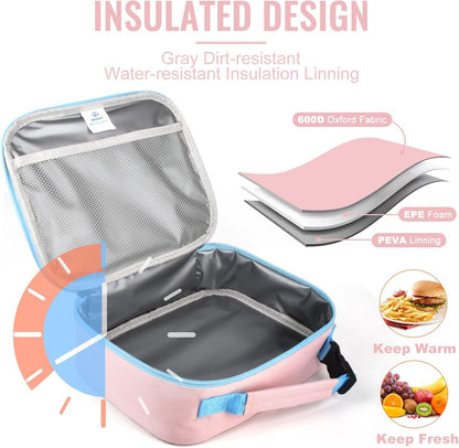 Kids Insulated Lunch Box for Boys Girls,Back to School,Office