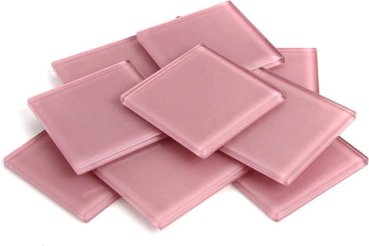 ™ 1.8 Inch (48mm) Baby Pink Crystal Mosaic Tile - Bulk Glass Mosaic Tiles - 3 Pound (48 oz) Crystal Tile Assortment for Backsplash, Murals, Stepping Stones, and Mosaics