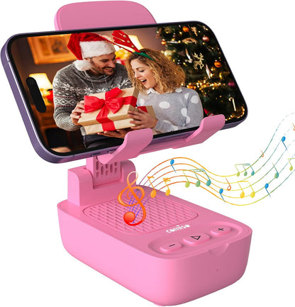Phone Stand with Bluetooth Speaker, HD Stereo, Adjustable