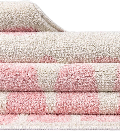 Whimsy Kids Collection Rug – 3 Ft Round Ivory and Pink Medium-Pile Rug Perfect for Kitchens, Dining Rooms
